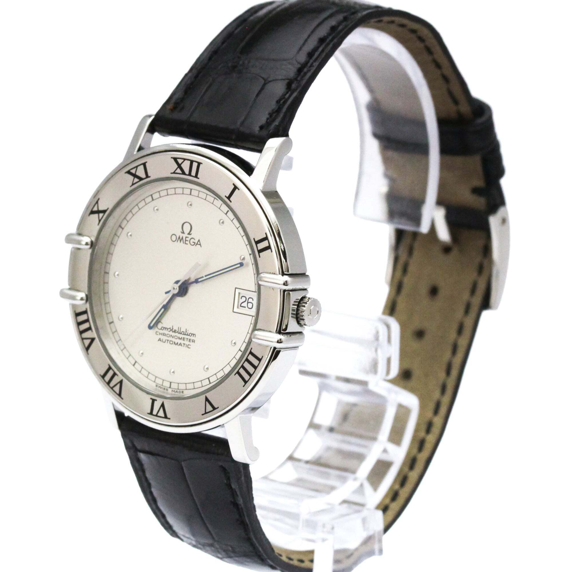 Omega Constellation Chronometer Automatic Stainless Steel And Leather 36